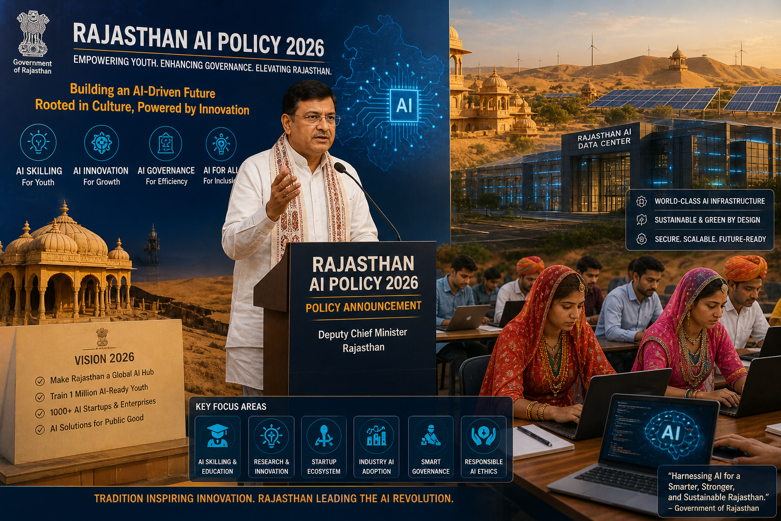 Rajasthan भी बना AI State! Cabinet ने दी AI-ML Policy 2026 को मंज़ूरी — Ethical AI, Massive Investment और Lakhs of Jobs का बड़ा वादा!